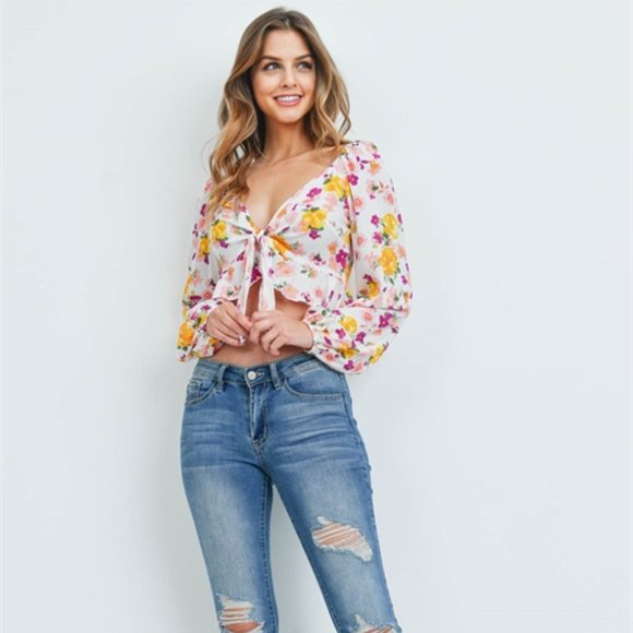 COUNTRY DOLLZ Floral crop Top - Picture 5 of 7